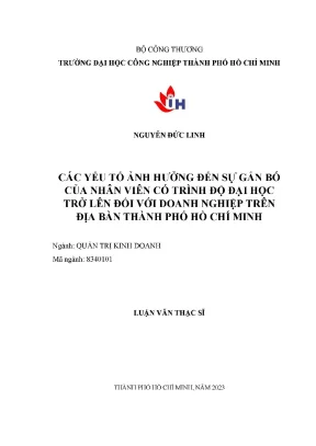 Các yếu tố ảnh hưởng đến sự gắn bó của nhân viên có
