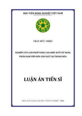 Nâng Cao Hiệu Suất Sử Dụng Phân Đạm Viên Nén Cho Ngô Tại