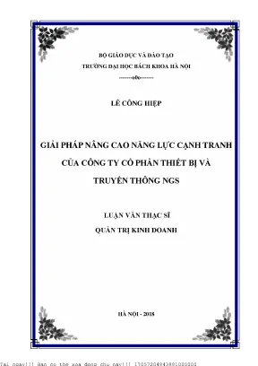 Giải Pháp Nâng Cao Năng Lực Cạnh Tranh Cho Công Ty Cổ