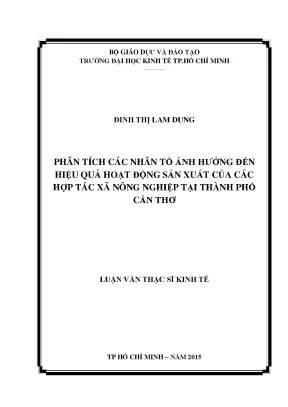 Phân Tích Nhân Tố Ảnh Hưởng Đến Hiệu Quả Hoạt Động Của 