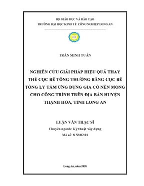 Giải Pháp Thay Thế Cọc Bê Tông Thường Bằng Cọc Bê Tông