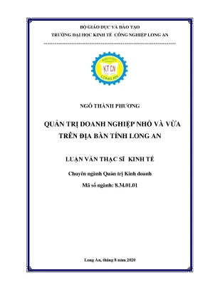 Quản Trị Doanh Nghiệp Nhỏ và Vừa Tại Tỉnh Long An: Thực