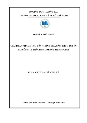 Giải Pháp Thúc Đẩy Ý Định Mua Sắm Trực Tuyến Tại Shopee