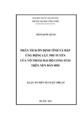 Phân Tích Ổn Định Tĩnh và Đáp Ứng Động Lực Vỏ Thoải Hai