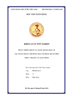 Phát Triển Dịch Vụ Ngân Hàng Bán Lẻ Tại Ngân Hàng Thương