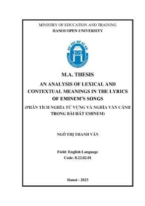Phân Tích Nghĩa Từ Vựng và Nghĩa Văn Cảnh Trong Bài Hát 