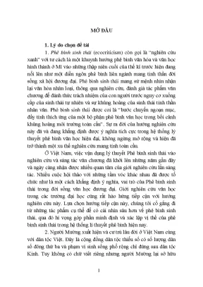 Khám Phá Cảm Quan Sinh Thái Trong Văn Học Mường Qua Mo