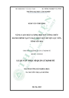 Nâng Cao Chất Lượng Đội Ngũ Công Chức Hành Chính Tại Ủy