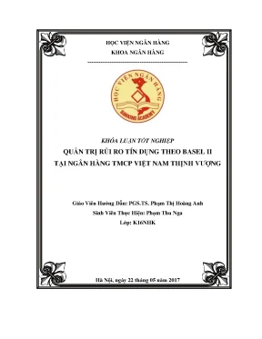 Quản Trị Rủi Ro Tín Dụng Theo Basel II Tại Ngân Hàng 