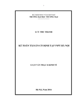 Nâng cao hiệu quả kế toán tài sản cố định tại VNPT Hà Nội