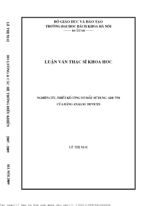 Nghiên cứu và thiết kế công tơ điện năng sử dụng chip 