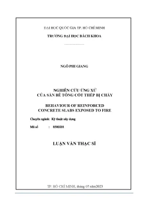 Nghiên cứu ứng xử của sàn bê tông cốt thép trong điều