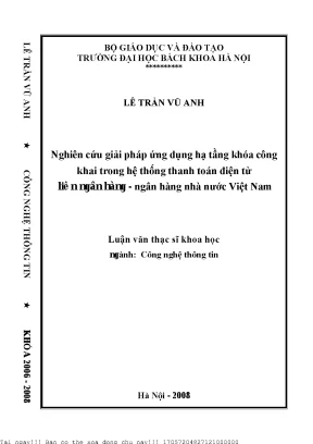Giải Pháp Ứng Dụng Hạ Tầng Khóa Công Khai Trong Thanh