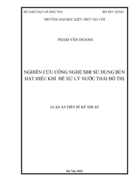Nghiên Cứu Công Nghệ SBR Sử Dụng Bùn Hạt Hiếu Khí Xử Lý 