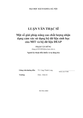 Giải Pháp Nâng Cao Chất Lượng Nhận Dạng Cảm Xúc Sử Dụng