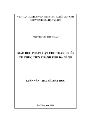 Giáo Dục Pháp Luật Cho Thanh Niên Tại Đà Nẵng: Thực
