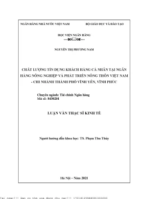 Nâng Cao Chất Lượng Tín Dụng Khách Hàng Cá Nhân Tại