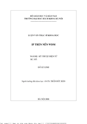Hệ Thống IP Trên Nền WDM: Nghiên Cứu và Ứng Dụng