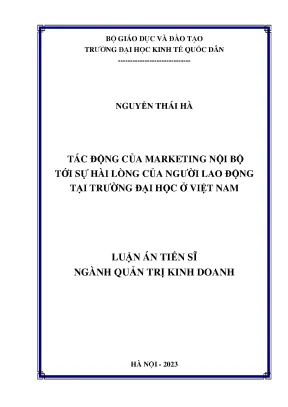 Tác Động Của Marketing Nội Bộ Đến Sự Hài Lòng Của Người