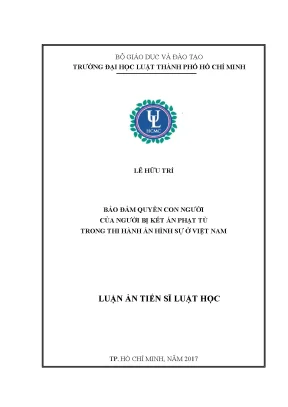 Bảo Đảm Quyền Con Người Của Người Bị Kết Án Phạt Tù Tại