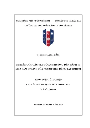 Nghiên Cứu Yếu Tố Ảnh Hưởng Đến Hành Vi Mua Sắm Online