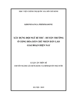 Xây Dựng Đội Ngũ Bí Thư - Huyện Trưởng Tại Cộng Hòa Dân