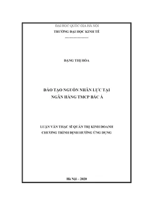 Đào Tạo Nguồn Nhân Lực Tại Ngân Hàng TMCP Bắc Á: Thực
