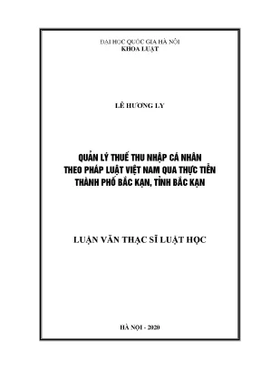 Quản Lý Thuế Thu Nhập Cá Nhân Tại Việt Nam: Thực Trạng