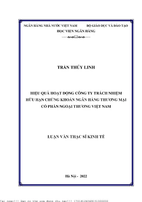 Nâng Cao Hiệu Quả Hoạt Động Công Ty Chứng Khoán Ngân