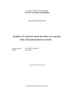 Nghiên cứu tín hiệu giả lập cho radar pháo tự hành