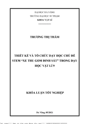 Thiết Kế Dạy Học STEM: Xe Thu Gom Đinh Sắt Trong Vật Lý 9