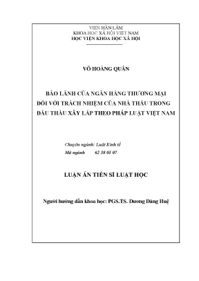Bảo Lãnh Ngân Hàng Thương Mại và Trách Nhiệm Nhà Thầu