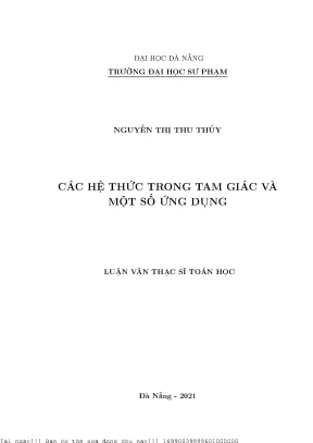 Các Hệ Thức Trong Tam Giác: Ứng Dụng và Ý Nghĩa Trong