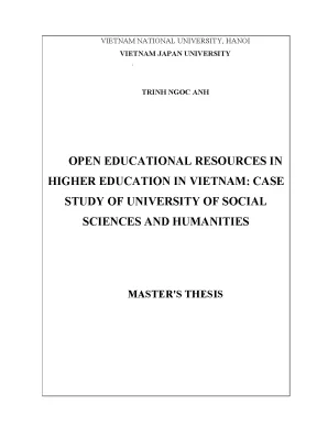 Tài Nguyên Giáo Dục Mở Trong Giáo Dục Đại Học Tại Việt 