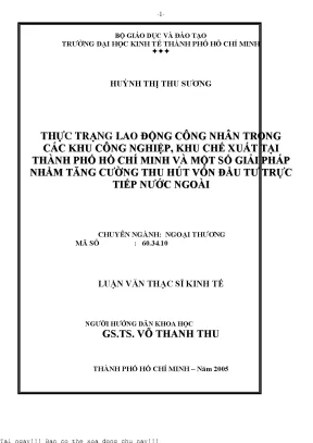 Thực trạng lao động công nhân tại TP.HCM và giải pháp 