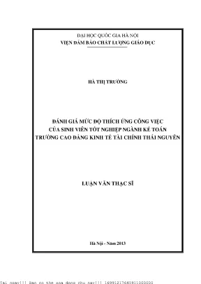 Đánh Giá Mức Độ Thích Ứng Công Việc Của Sinh Viên Tốt 