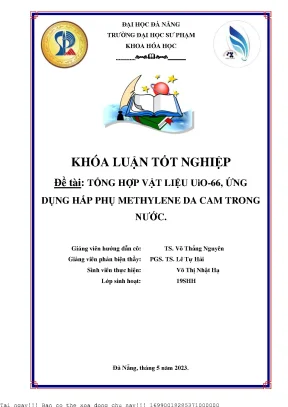 Tổng Hợp Vật Liệu UiO-66 và Ứng Dụng Hấp Phụ Methylene