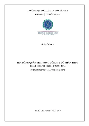 Hội Đồng Quản Trị Trong Công Ty Cổ Phần Theo Luật Doanh