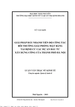 Giải Pháp Đẩy Nhanh Tiến Độ Bồi Thường Giải Phóng Mặt