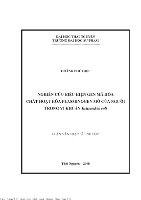 Nghiên Cứu Biểu Hiện Gen Mã Hóa Chất Hoạt Hóa 