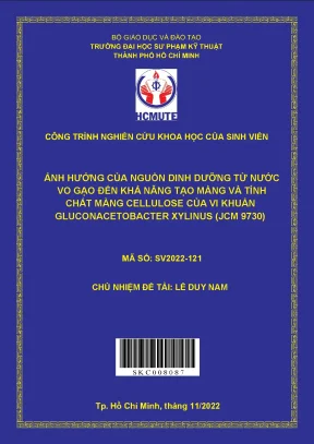 Nghiên Cứu Ảnh Hưởng Của Nước Vo Gạo Đến Tính Chất Màng