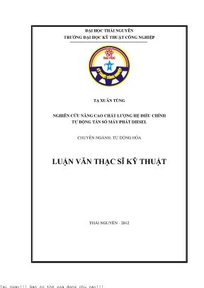 Nâng Cao Chất Lượng Hệ Điều Chỉnh Tự Động Tần Số Máy 