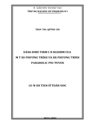 Nghiên Cứu Dáng Điệu Tối Ưu Của Các Phương Trình Parabolic