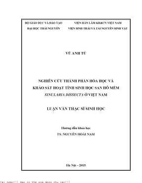 Nghiên Cứu Thành Phần Hóa Học và Hoạt Tính Sinh Học của