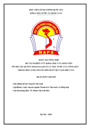 Quyền Tham Gia Quản Lý Nhà Nước Của Công Dân Trong Bối