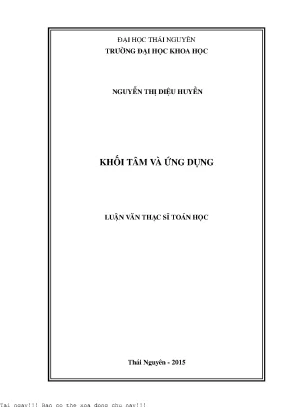 Khối Tâm và Ứng Dụng trong Toán Học: Nghiên Cứu Tại Đại