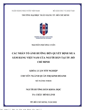 Những Yếu Tố Ảnh Hưởng Đến Quyết Định Mua Sắm Hàng Việt