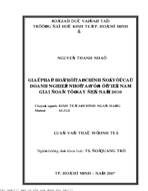 Giải pháp hỗ trợ tài chính cho doanh nghiệp nhỏ và vừa