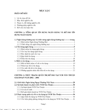 Phân Tích Rủi Ro Tín Dụng Ngân Hàng: Nghiên Cứu Tình