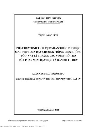 Phát huy tính tích cực nhận thức cho học sinh THPT qua 